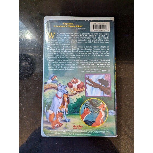 WALT DISNEY'S THE FOX AND THE HOUND THE CLASSICS COLLECTION VHS 1994 RARE - Picture 3 of 9